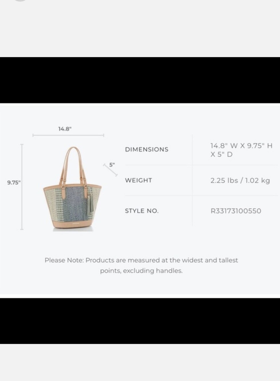 BRAHMIN Woven Tote with Vachetta Leather Trim - Picture 4 of 16